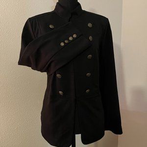 Black Military style jacket with large buttons